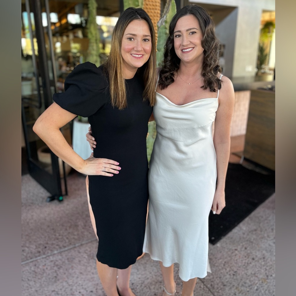 Express Cream Satin Midi Dress